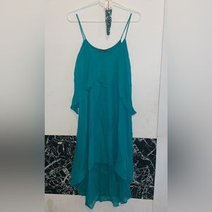 Turquoise HighLow Flowy Dress